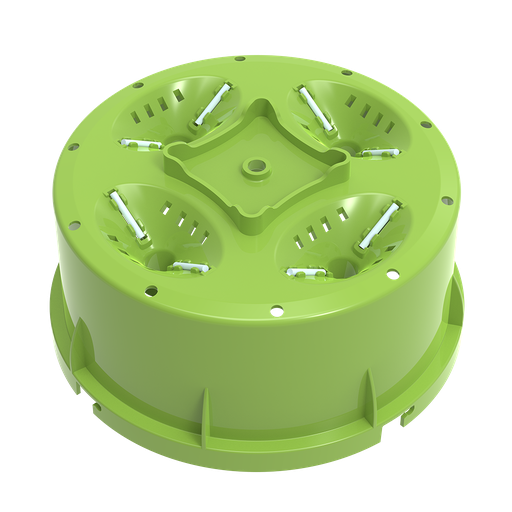 [VTP009-INT-v01.0] pièce verte avec 4 trous d'entrées 